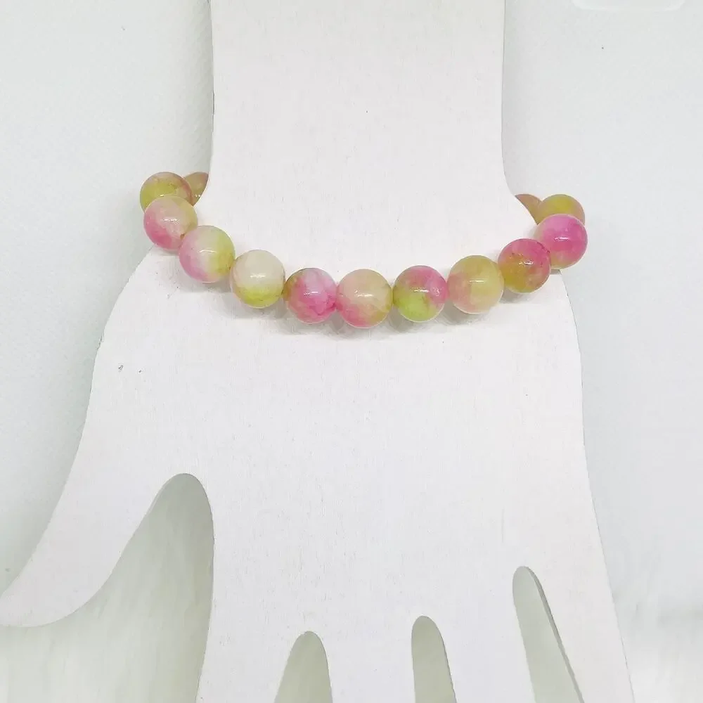 Watermelon Crystal Beaded Bracelet